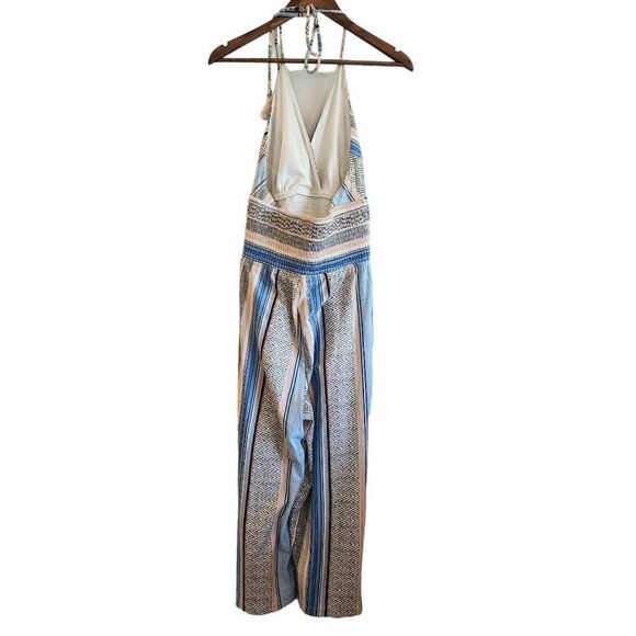 Venus Halter Tassel Striped Jumpsuit Size Small - Picture 2 of 6